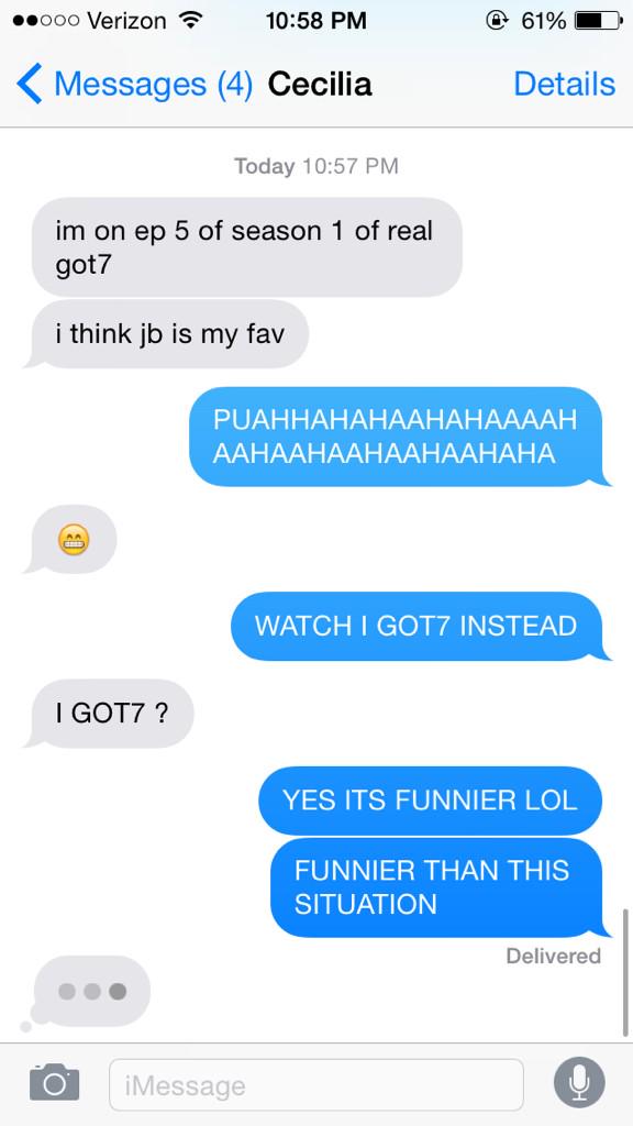 spitonmestyles's tweet photo. WHEN YOUR COUSIN TURNS YOUR CHURCH GOT7 AF http://t.co/Sgzzgg2SGv