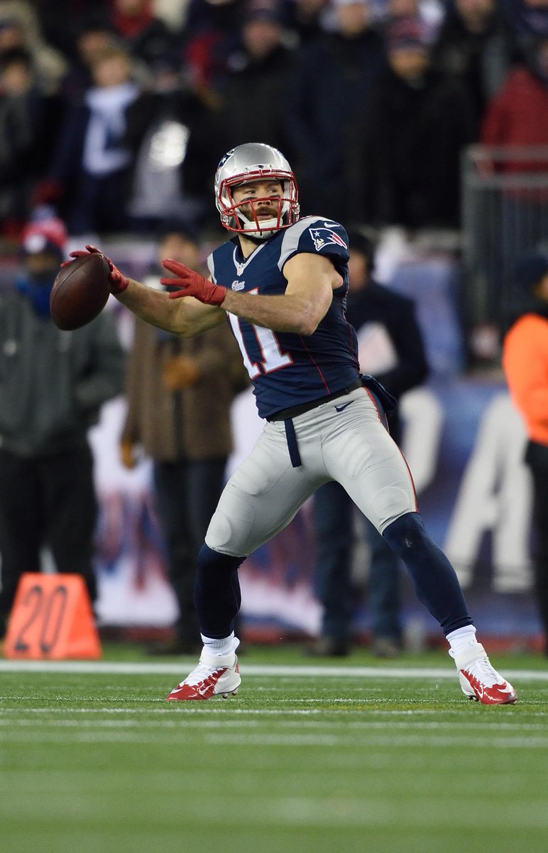 Patriots's tweet photo. Too excited to sleep? Watch @Edelman11 mic'd up during last week's win: http://t.co/WRjW22a4ou http://t.co/mb1S7hyy5o