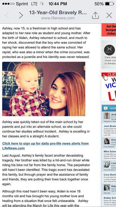 Much respect to this 13 YEAR OLD who got RAPED and stil stepped up to the plate and didnt abort an innocent<a href="/tag/lessgo"class="tags"><span>#lessgo</span></a>