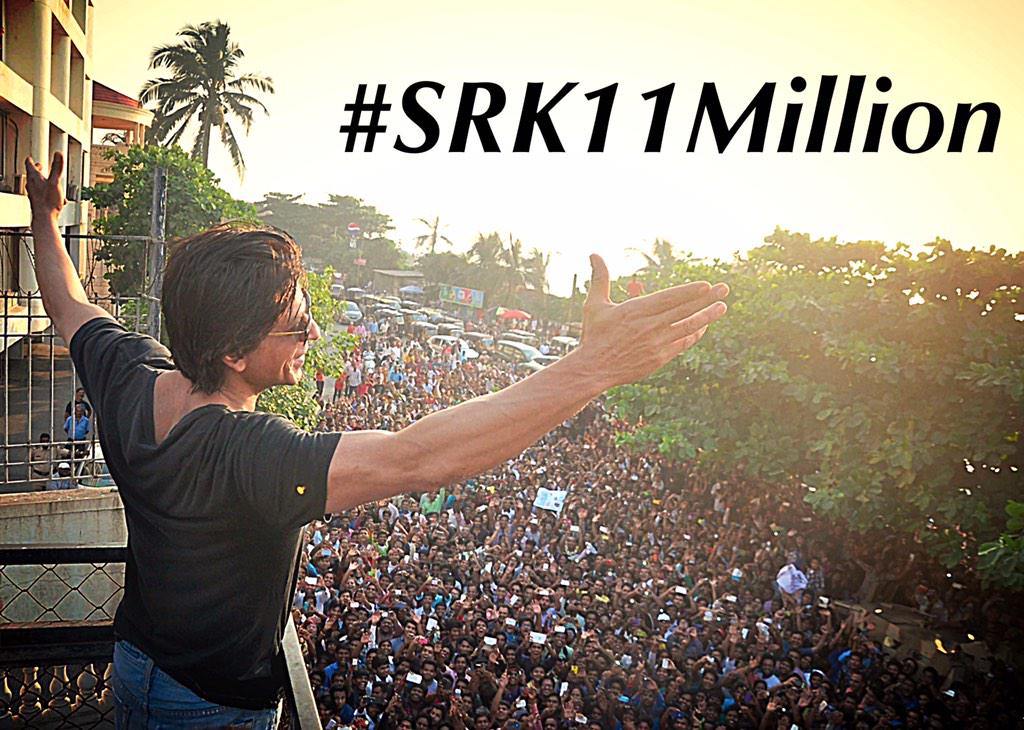 MandviSharma's tweet photo. #SRK11Million &amp; counting... Let's spread the love together SRKians... Let's celebrate! http://t.co/ispqrYioo9