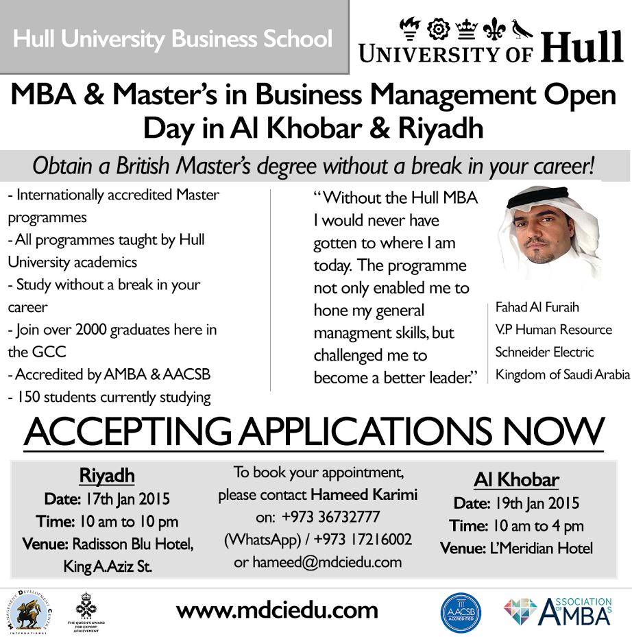 Master's degree Open Day in Saudi Arabia. #KSA #MBA #MSc