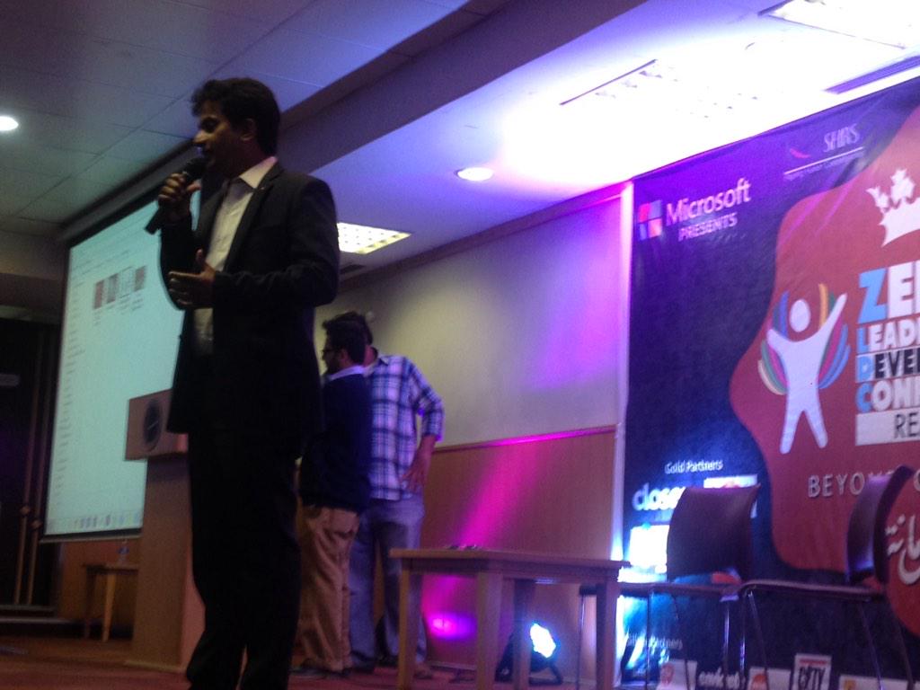 ZLDC1's tweet photo. Mr Rizwan Jamal speaking at #ZLDC15 #IoBM #BeyondConformity #MaiNahiMaanta http://t.co/t2nxwrltwt