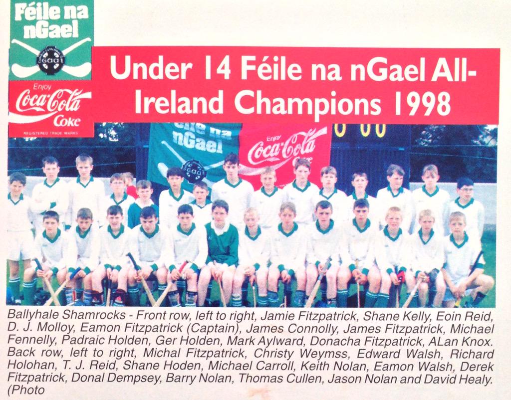 gaanostalgia's tweet photo. Ballyhale Shamrocks - Feile na Gael All Ireland Champions 1998 #Kilkenny #gaa #nostalgia http://t.co/CjhkQZun7T
