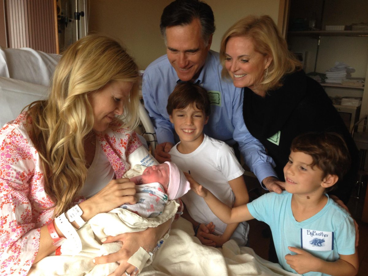 MittRomney's tweet image. Excited to welcome another blessing into our lives: grandbaby #23 is here (really this time). Congrats Craig &amp;amp; Mary!