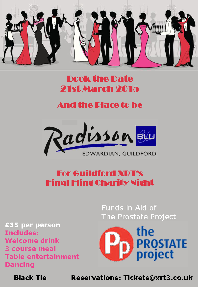 Supports Guildford XRT fund raising  <a href="/ProstateProject/">The Prostate Project</a>