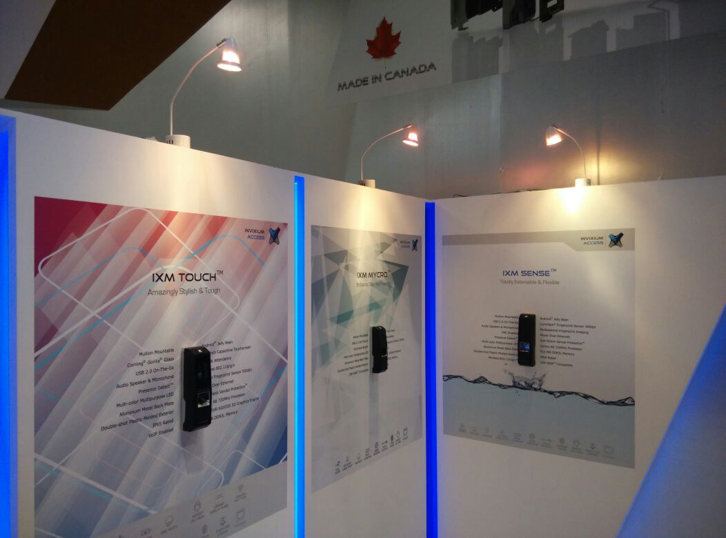 Invixium's tweet image. @Invixium Made in Canada section getting buzz @IntersecExpo 2015. #Intersec2015 #IWantaTouch #Canada