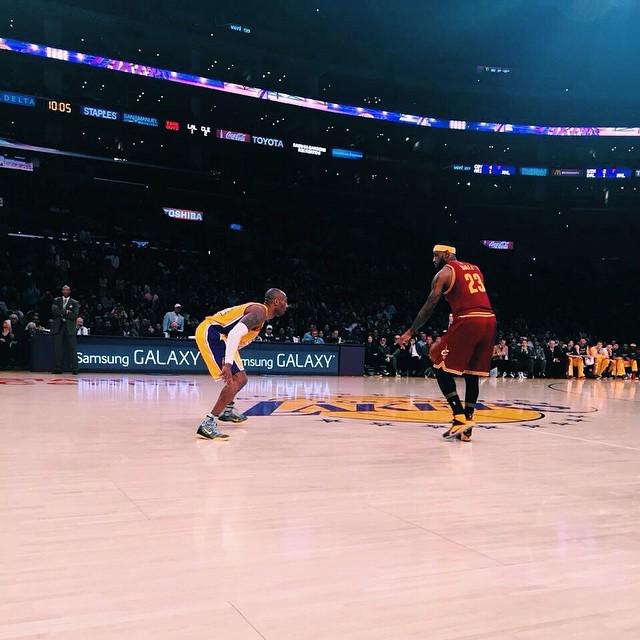 DunkLab's tweet photo. LeBron X Kobe http://t.co/aAtz36sjW5