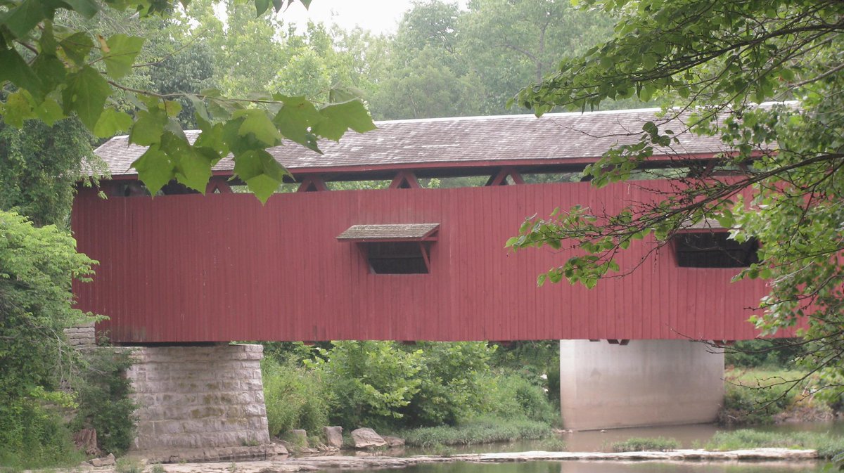 Aynotholland's tweet photo. Covered bridge. Indiana area. #art #manversesnature. http://t.co/rSt1rXpWWa