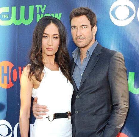 usweekly's tweet photo. Stalker sweethearts! Dylan McDermott and Maggie Q are engaged: http://t.co/eo26y94UxF http://t.co/lpVmgmK68F