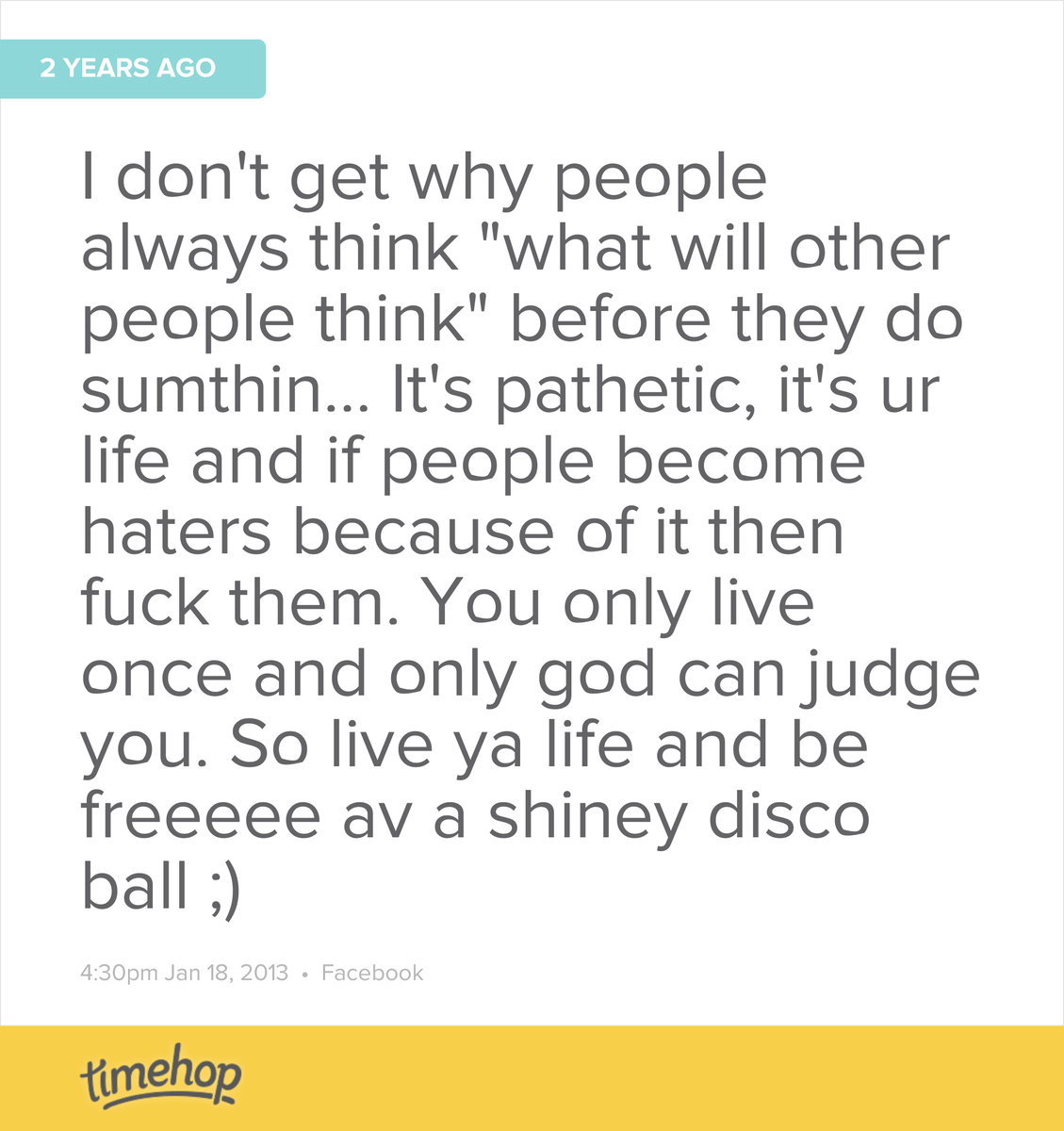 antslovinit's tweet image. I still think this now! Get a grip people!  timehop.com/c/fs:101514549…