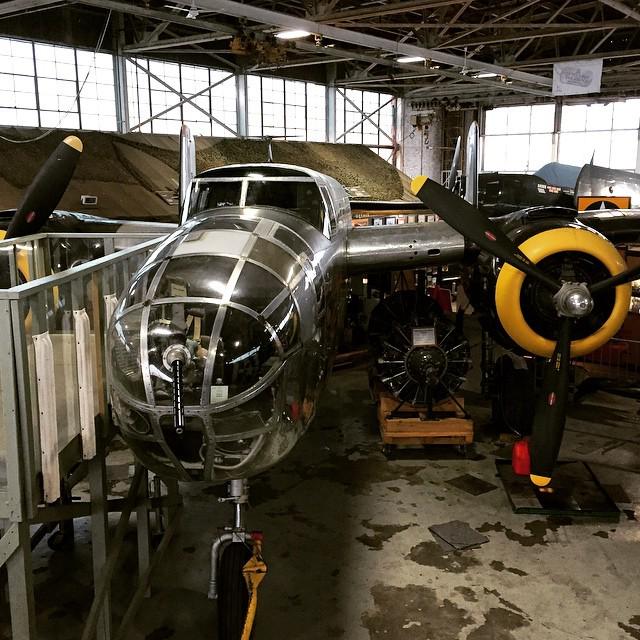 AAMFRG's tweet photo. Beat the rain and come view our B-25 Mitchell among many other amazing aircraft from WWII #aam #wherehistoryflies... http://t.co/8XelQj3p30