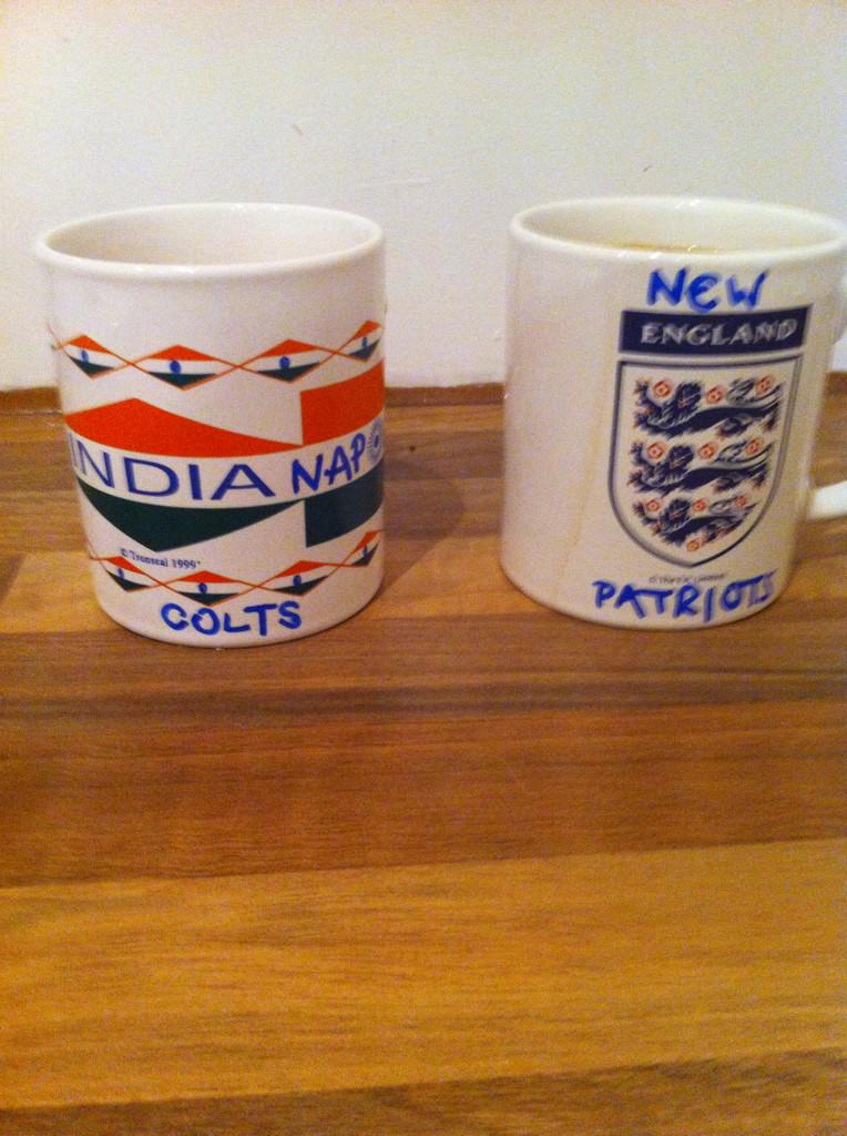 dan_chadwick's tweet photo. @jonnyboyrev @butters11 @aogdenuk me and my bro's nfl mugs for tonight's game #lovenfl http://t.co/HQBRuJazEm