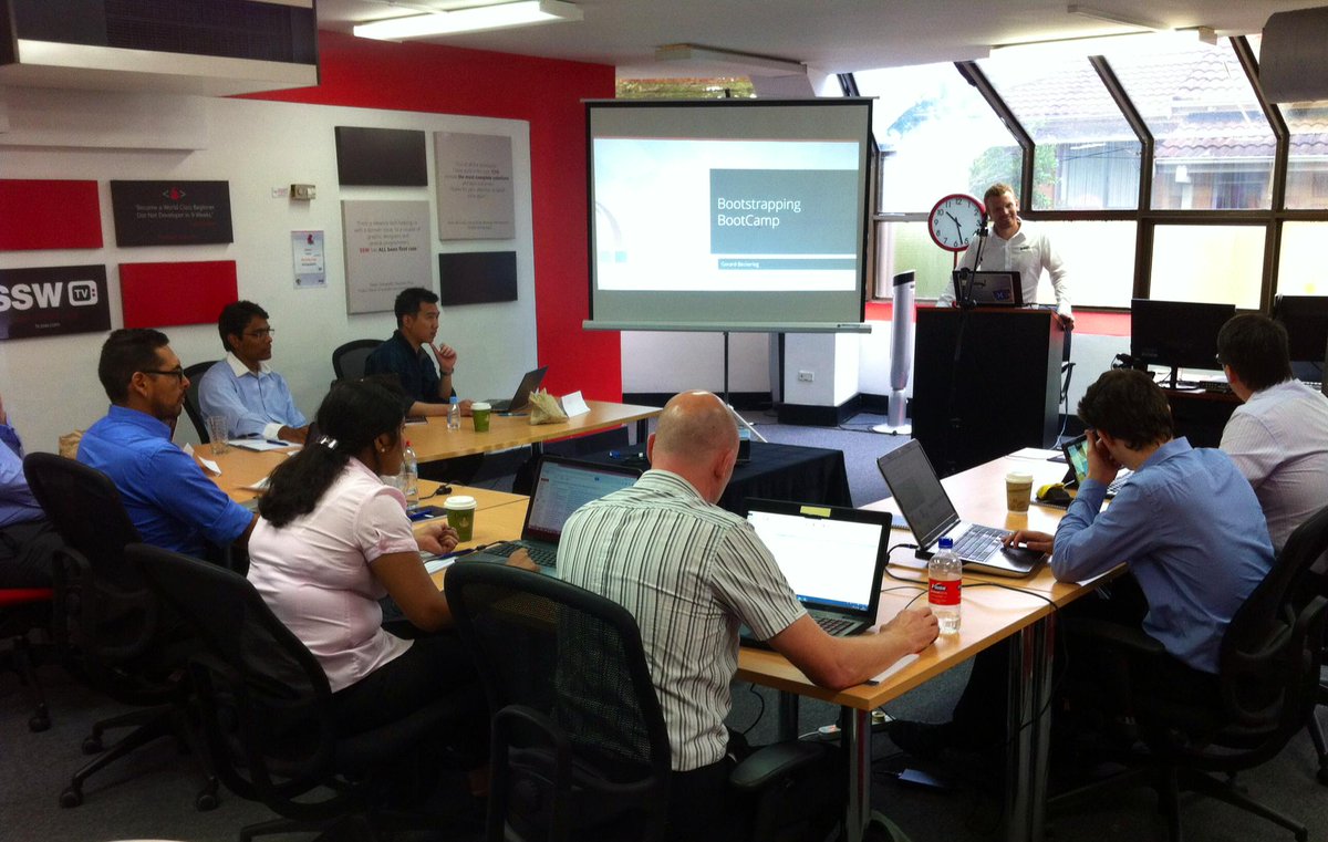 firebootcamp's tweet photo. With @GerardBeckerleg at the helm, the newest #FireBootCamp session has kicked off, and they're already hard at work. http://t.co/vYz2qvQpup