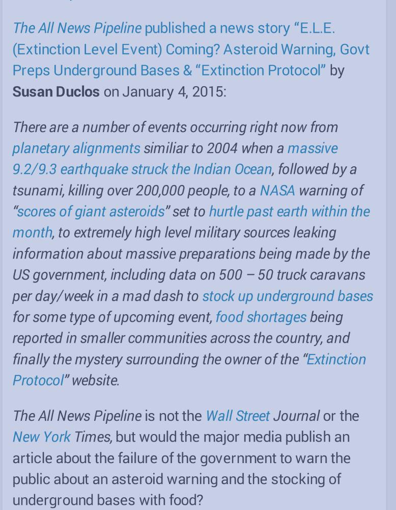kristenhinkson's tweet photo. Asteroid Jan 26
Russia calls it " Dangerous"
PLEASE READ
#GBvsSEA
#Seahawks
#NFCChampionship
#princeandrew
#blowing http://t.co/29Oy6h4qiN