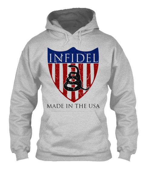 DeadMansBrand's tweet photo. NEW: Infidel line of TShirts and Hoodies @ http://t.co/9aikh75lji #Infidel #Freedom #USA http://t.co/4THQrNxbiS