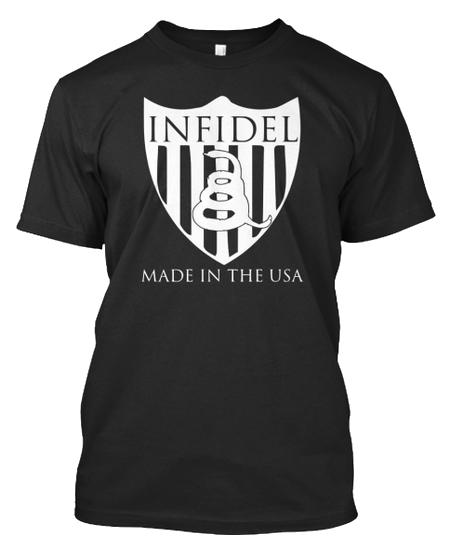 DeadMansBrand's tweet photo. NEW: Infidel line of TShirts and Hoodies @ http://t.co/9aikh75lji #Infidel #Freedom #USA http://t.co/4THQrNxbiS