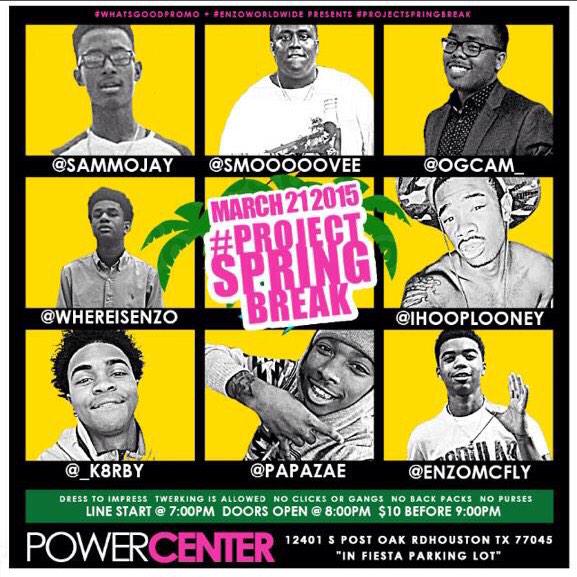 KaelaCherise's tweet image. March 21, 2015. #ProjectSpringBreak. Be there 😜
