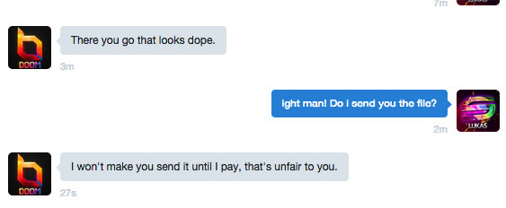 Haen's tweet image. MESSAGE TO ALL CLIENTS: Please all be like this?