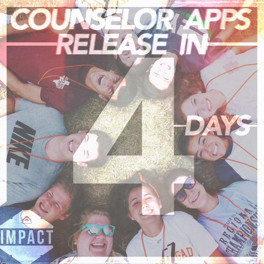 ImpactRetreat's tweet image. The countdown begins! Applications for Impact Counselor will be released in 4 DAYS!