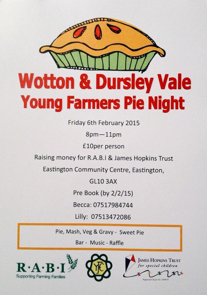WottonDursleyYF's tweet photo. Don't forget to book your tickets for this years PIE NIGHT!!! @GlosFYFC http://t.co/dBUdMhRzgC