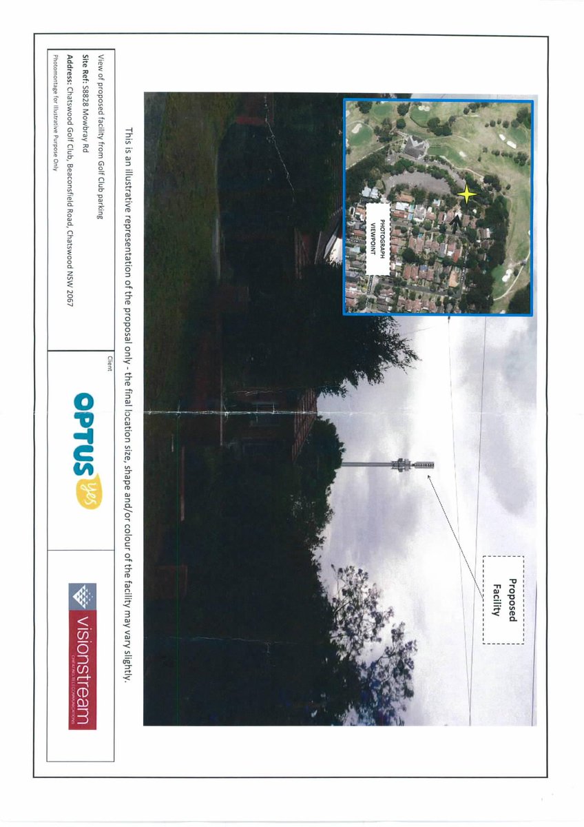 KateHadfield1's tweet image. @702sydney Proposed mobile phone tower on Chatswood Golf Course behind our house. Not Happy #NoTower