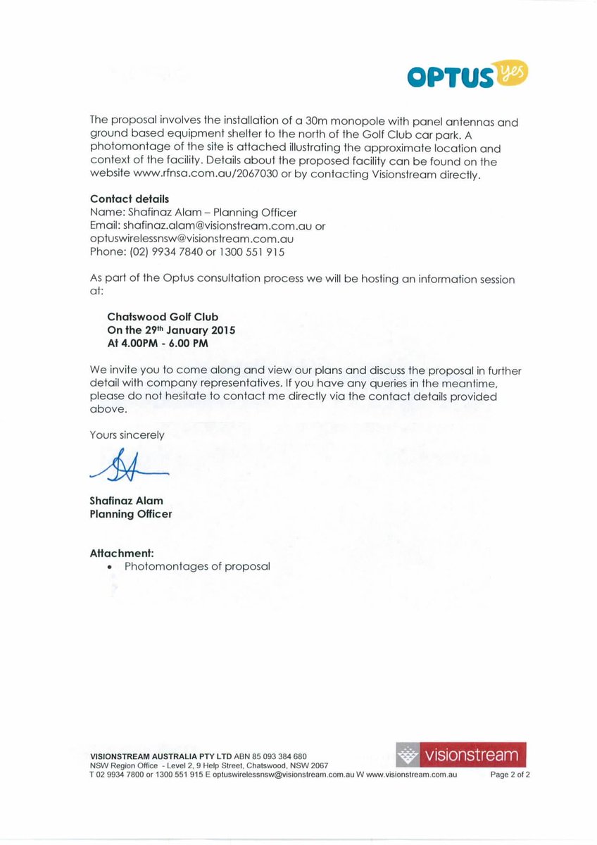 KateHadfield1's tweet image. @702sydney Proposed mobile phone tower on Chatswood Golf Course behind our house. Not Happy #NoTower