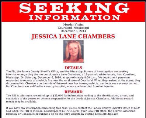 shereeda_lott's tweet photo. @reddit PLZ RT to your followers!  FBI Seeking  info for #JessicaChambers  #JusticeforJessica  Read her story! http://t.co/erR1raQofn