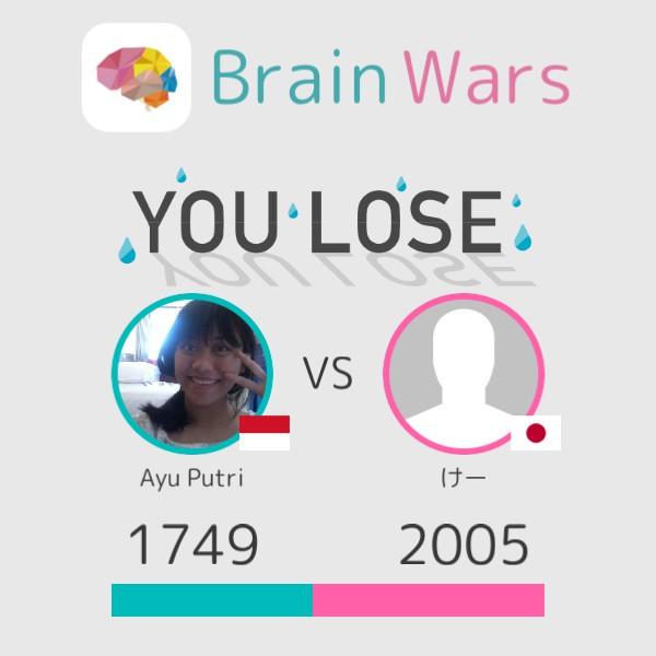 putrii3424's tweet photo. I challenged けー and lost;( Challenge players from around the world! #BrainWars
http://t.co/aOuyvDidwW http://t.co/JuutAtMEGc