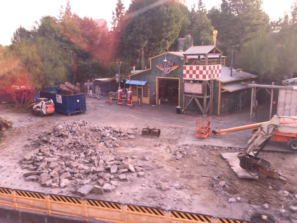 Passholders's tweet photo. Condor Flats airfield being demolished: https://t.co/gKrI43qv5D from @imaginat1on #Disneyland”