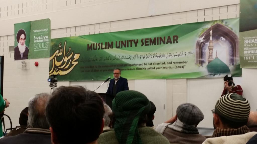Br. Zafar Bangash speaking at the Muslim Unity Event.
