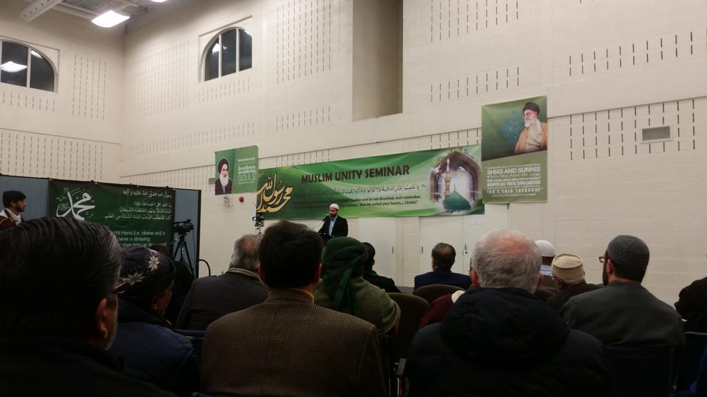 Br. Jihad Hijazi presenting a poem at the Muslim Unity Event.