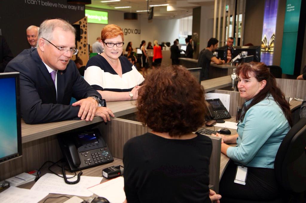 MarisePayne's tweet image. Official opening of myGov Sydney, 32 Martin Place w @ScottMorrisonMP. Great service for customers in the CBD #myGovAU