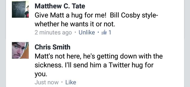jchrissmith's tweet photo. #TwitterHugs #HSVcomedy --> #KnoxComedy @ComedianTate @mattwardcomedy http://t.co/Oabah6Tvd6