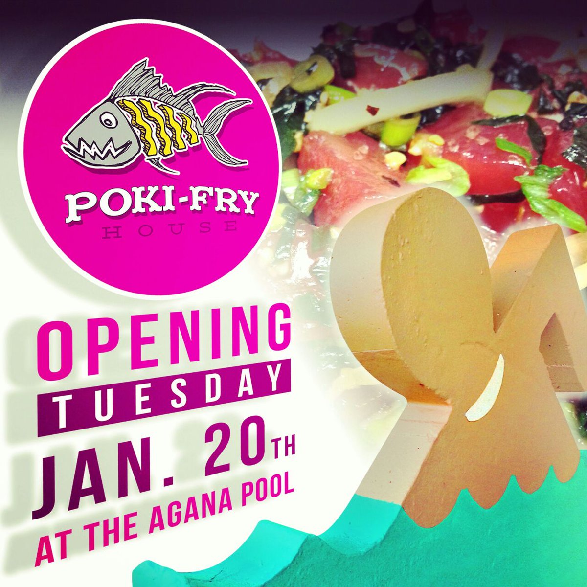 PokiFry's tweet photo. Poki Fry is back!!!  Opening tomorrow, Jan 20 at the Agana Pool.  Cash only Tuesday &amp; Wednesday! http://t.co/gLzZxRbKuG