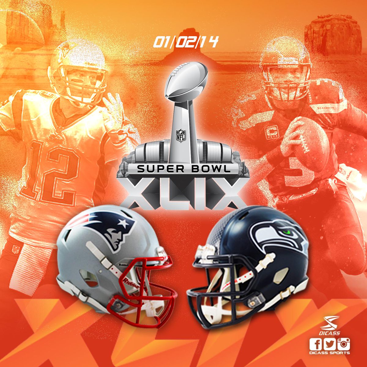 #NFL #SuperBowl Listo el Súper Bowl XLIX. ¿Quién será tu favorito? #NEvsSEA