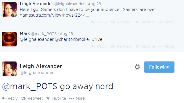 SomeKindaBoogin's tweet photo. I remember when Leigh Alexander started #GamerGate. Do you? #IStaggerWithLeigh http://t.co/FcL9skbrFE