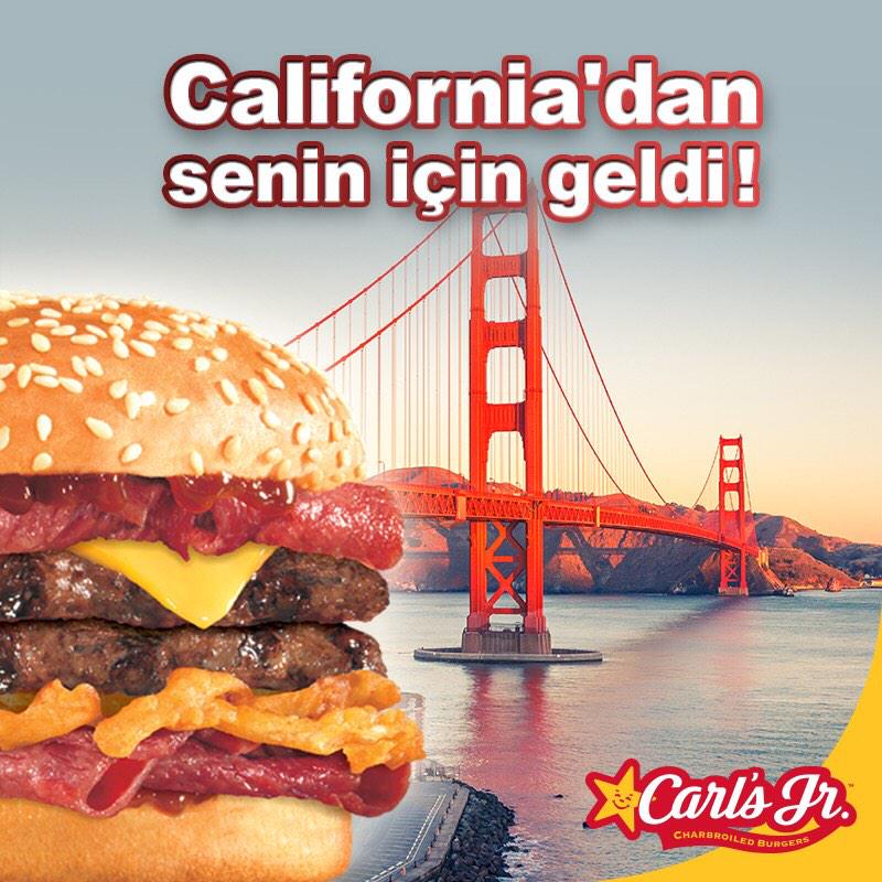 CarlsJrTurkiye's tweet photo. #devirdegisti Düşlediğin California lezzeti ayaklarına geldi.
Devir, çılgınca bu büyük lezzetin tadını çıkarma devri! http://t.co/2YrWlmwmsw
