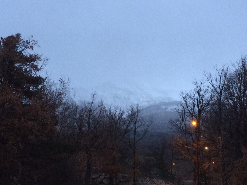 OfficialWRC's tweet photo. This could start to make things interesting, correct me if I'm wrong but that looks like it's snowing up there. http://t.co/fdeg8UPcL9