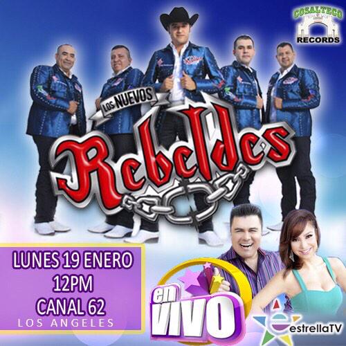 Nuevos_Rebeldes's tweet photo. Mañana estaremos en el programa #EnVivo 12:00 del medio dia en @estrellatv Con @CHRISTIANLAEV &amp; @claulacoqueta #AsiEs http://t.co/dcT838h5yZ