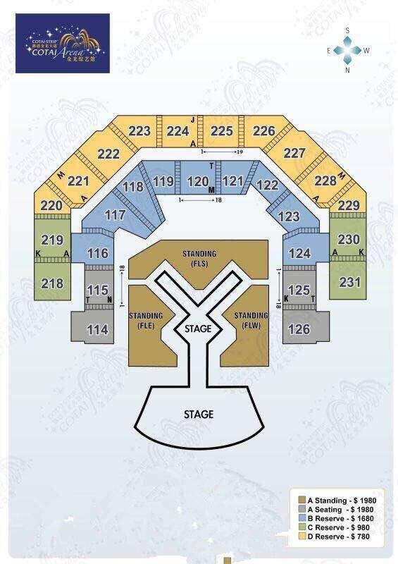 Cotai Arena Seating Chart