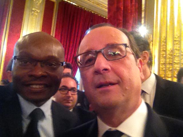 #Elysee Tellus, Koffi Freitas à la cérémonie des vœux du Président de la République aux acteurs de l'entreprise.