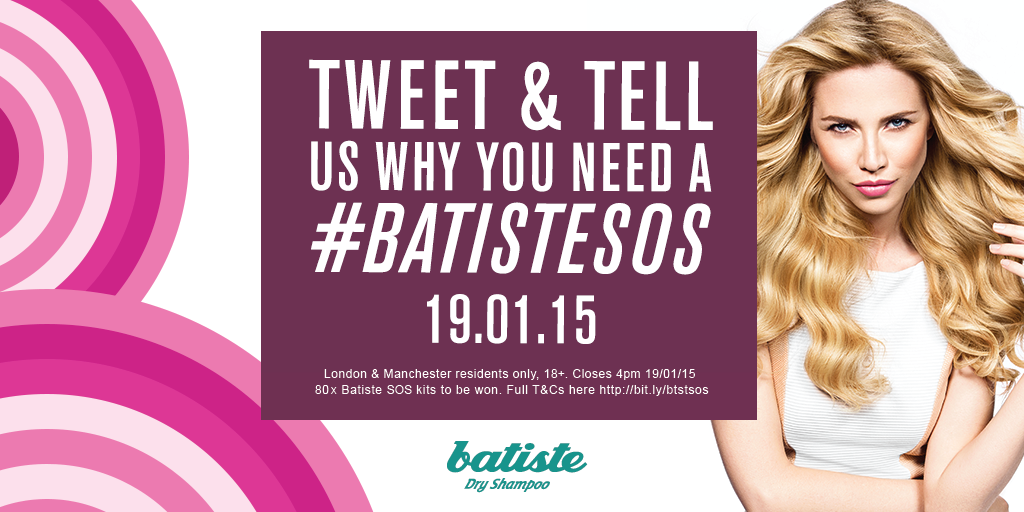 BatisteHair's tweet photo. Let us help you through #BlueMonday with a pack of happiness. Why do you need one? #BatisteSOS http://t.co/7B0x3Giafo