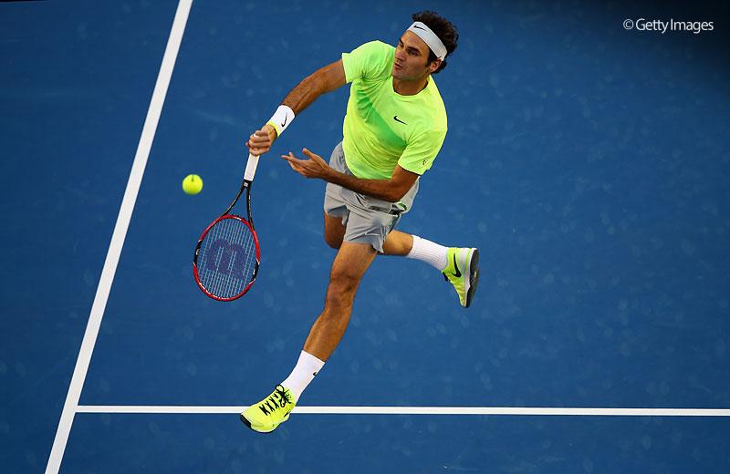 atptour's tweet photo. .@RogerFederer rolls through @AustralianOpen 1st Rd with 64 62 75 win over Lu. More: http://t.co/58Fbe798Q6 #tennis http://t.co/LZNy0rouxU