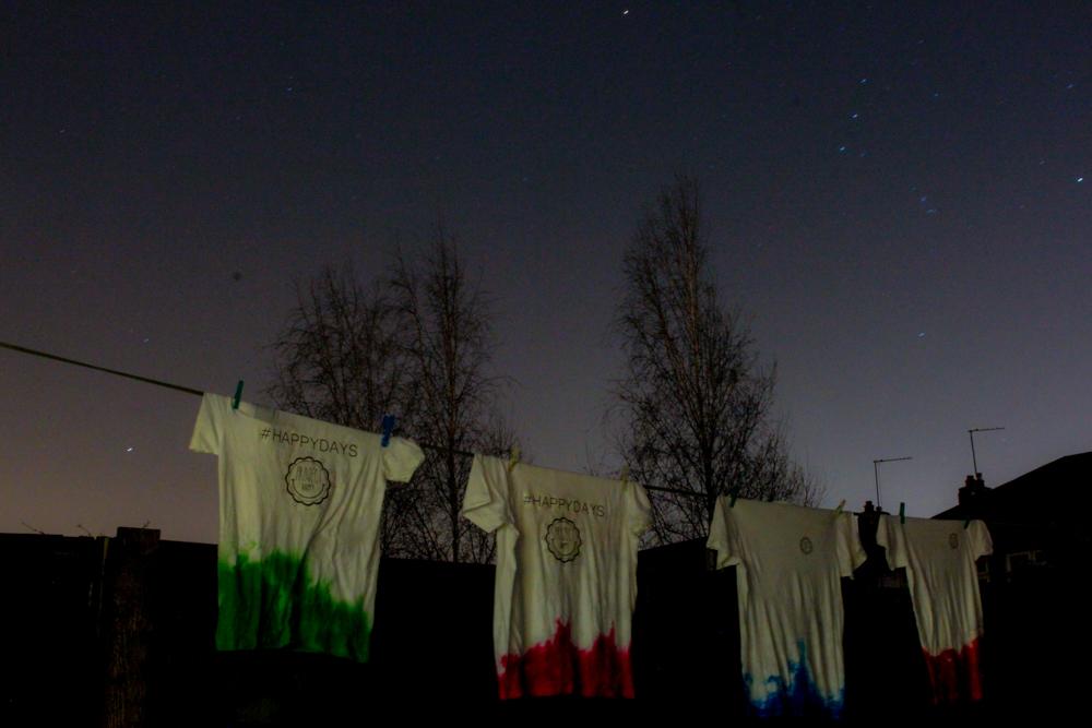 ProjectHappyUK's tweet image. Our T-shirts are all ready for later. Come join us in the AVA building at UEL for some sweet treats :) #HappyDays