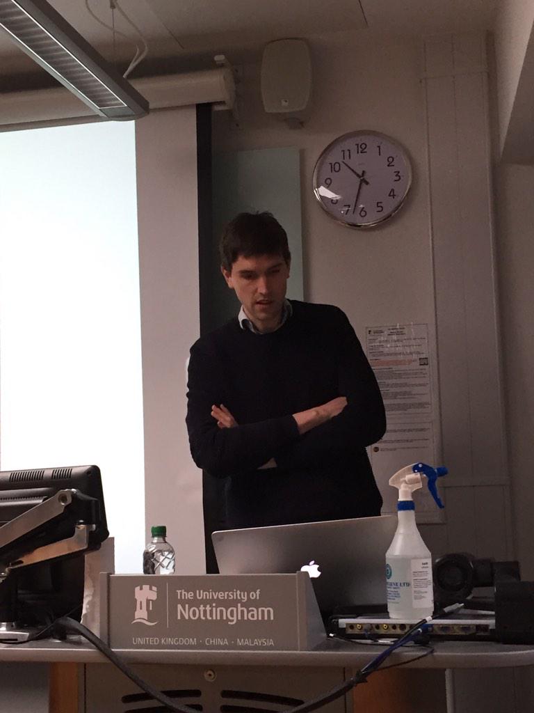 GabrieleNeher's tweet photo. And the Time and Art workshop at @UniofNottingham is underway with a paper by Matthew Champion http://t.co/xh0jMZR2zj