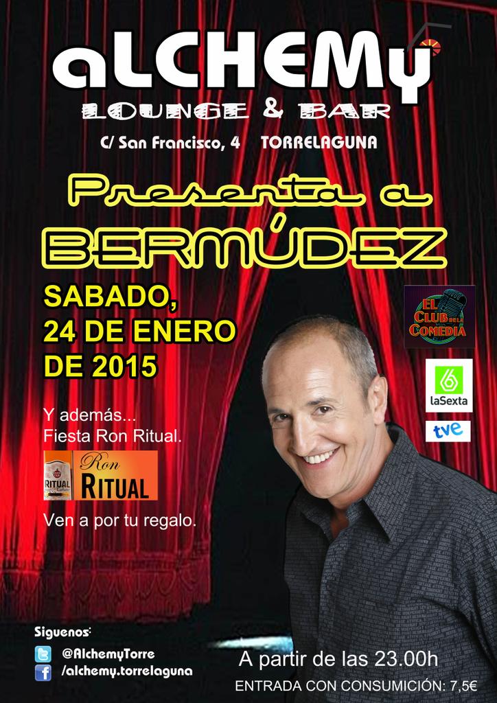 AlchemyTorre's tweet photo. Retwittea este cartel y entra en el sorteo de 3 entradas dobles para el monólogo de Bermudez del próximo sábado! http://t.co/E9hKm3WyBd