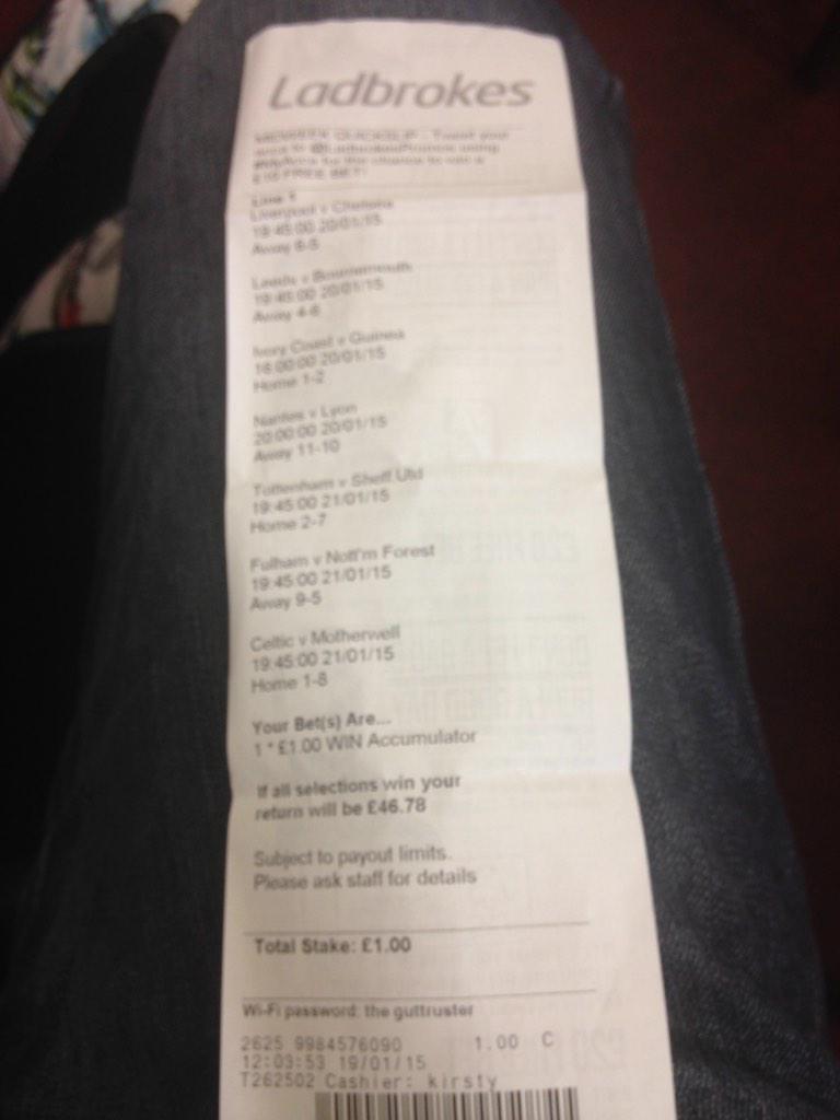 glock997's tweet image. @LadbrokesPromos #MyAcca