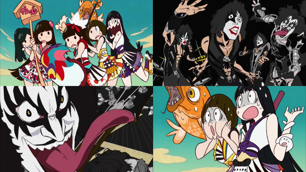 MOMOIRO CLOVER Z vs KISS (half animated) music video is now online