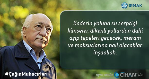 Kaderin yoluna su serptiği kimseler, dikenli yollardan dahi aşıp tepeleri geçecek...*** #ÇağınMuhacirleri