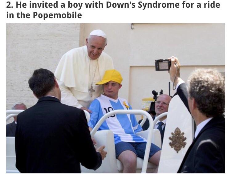 kiraycelis's tweet photo. How could you not love Pope Francis? <3 http://t.co/EuRI3eMV8y